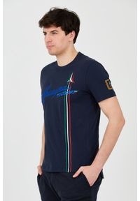 Aeronautica Militare - AERONAUTICA MILITARE Granatowy t-shirt Short Sleeve. Kolor: niebieski #9