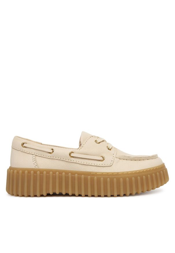 Półbuty Clarks. Kolor: kremowy