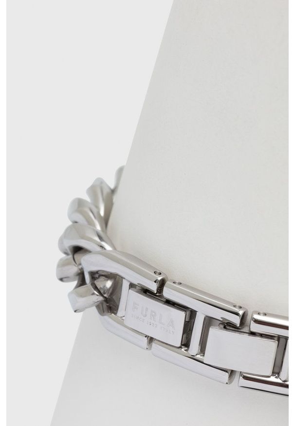 Furla - Zegarek WW00019001L1. Kolor: srebrny. Materiał: materiał