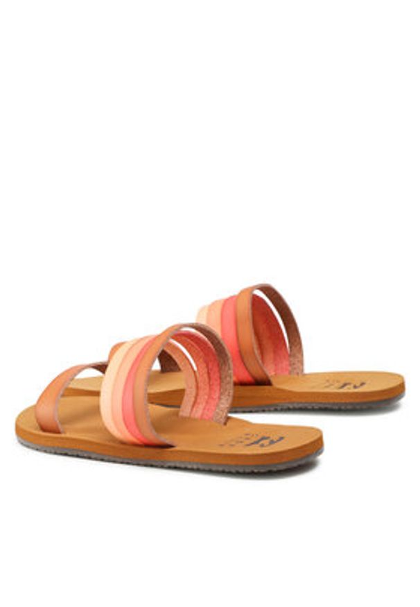 Billabong Klapki Sunny Isles C9FF17BIP2 Pomarańczowy. Kolor: pomarańczowy. Materiał: skóra