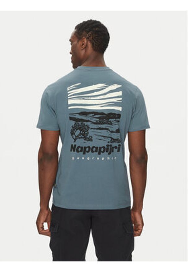 Napapijri T-Shirt S-Vignoni NP0A4ILX Niebieski Regular Fit. Kolor: niebieski. Materiał: bawełna