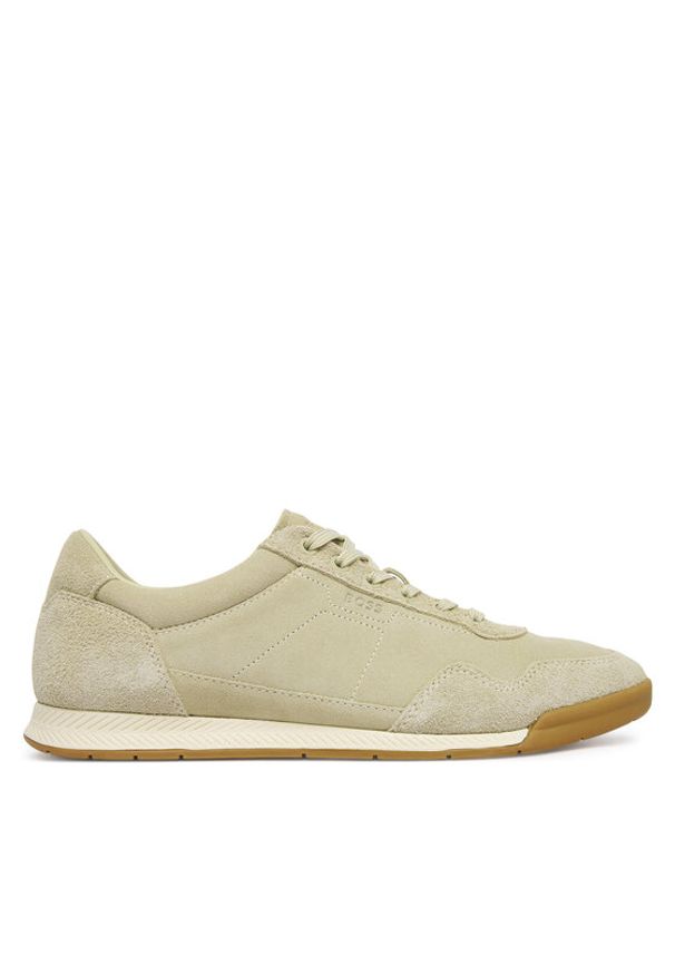 BOSS Sneakersy Nitan 50563598 Beżowy. Kolor: beżowy. Materiał: skóra, zamsz