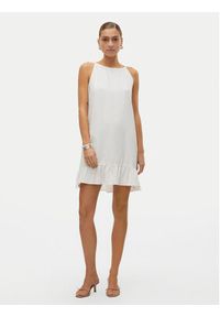 Vero Moda Sukienka letnia Mymilo 10303634 Biały Regular Fit. Kolor: biały. Materiał: wiskoza. Sezon: lato #3
