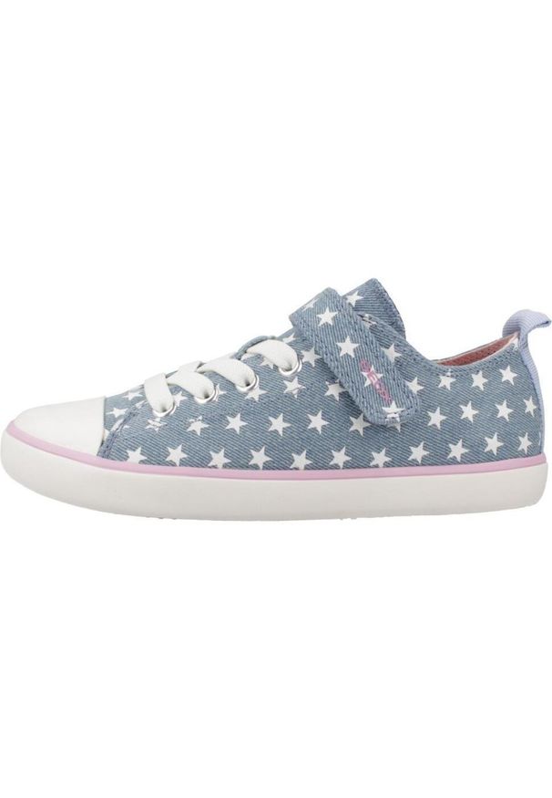 Geox - Kapcie GEOX J GISLI GIRL Niebieski. Okazja: na co dzień. Kolor: niebieski. Materiał: syntetyk, tkanina