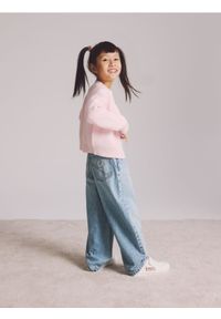 Reserved - Kardigan z dodatkiem wiskozy - pastelowy róż. Kolor: różowy. Materiał: wiskoza #1