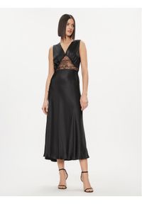 Please Sukienka koktajlowa A1XQXP1000 Czarny Regular Fit. Kolor: czarny. Materiał: syntetyk. Styl: wizytowy