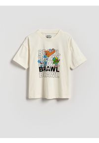 Reserved - T-shirt Brawl Stars - złamana biel. Materiał: dzianina, bawełna #1