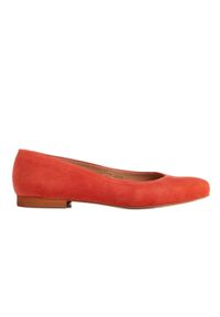 Marco Shoes Baleriny ze skóry zamszowej pomarańczowe. Kolor: pomarańczowy. Materiał: zamsz, skóra #6