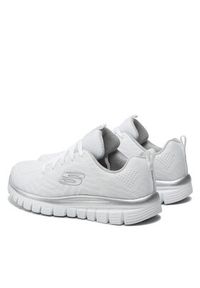 skechers - Skechers Sneakersy Get Connected 12615/WSL Biały. Kolor: biały. Materiał: materiał #3