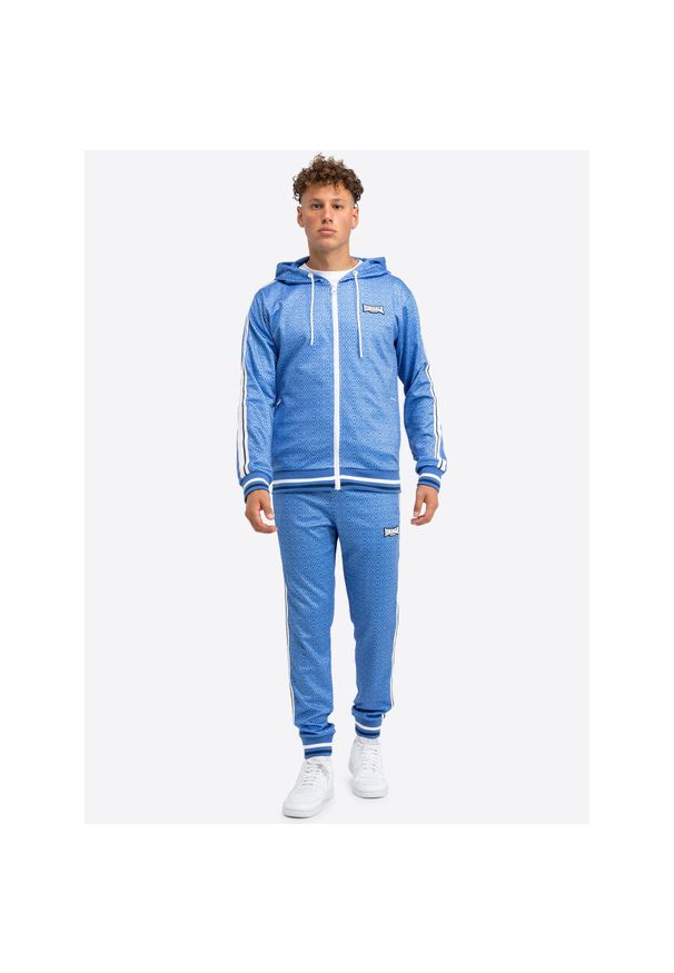 Dres z kapturem Lonsdale Chain Track. Kolor: niebieski. Materiał: dresówka