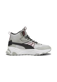 Buty do chodzenia męskie Puma Trinity Mid Hybrid L. Zapięcie: sznurówki. Kolor: wielokolorowy, szary. Materiał: materiał, syntetyk, nylon. Szerokość cholewki: normalna. Sport: turystyka piesza