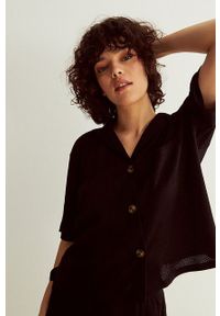 Undiz koszula piżamowa damska kolor czarny. Kolor: czarny. Długość: krótkie #1