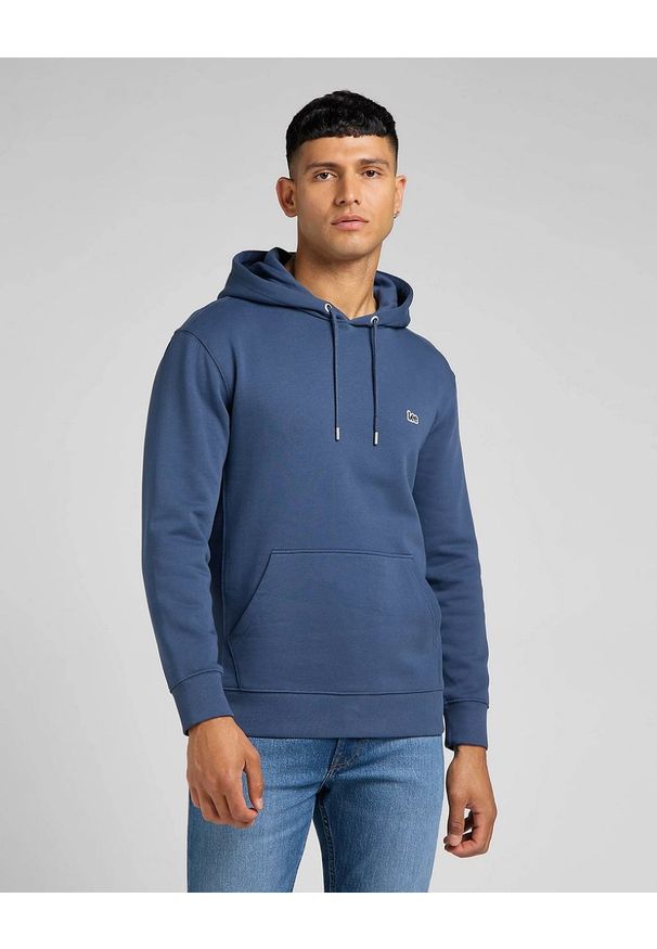 Lee - LEE PLAIN HOODIE MĘSKA BLUZA KLASYCZNA LOGO L80YRY54. Styl: klasyczny