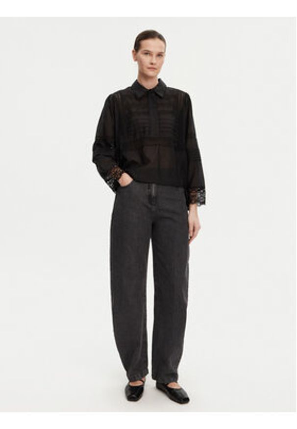 Munthe Koszula Ferdie 251102025128 Czarny Regular Fit. Kolor: czarny. Materiał: bawełna