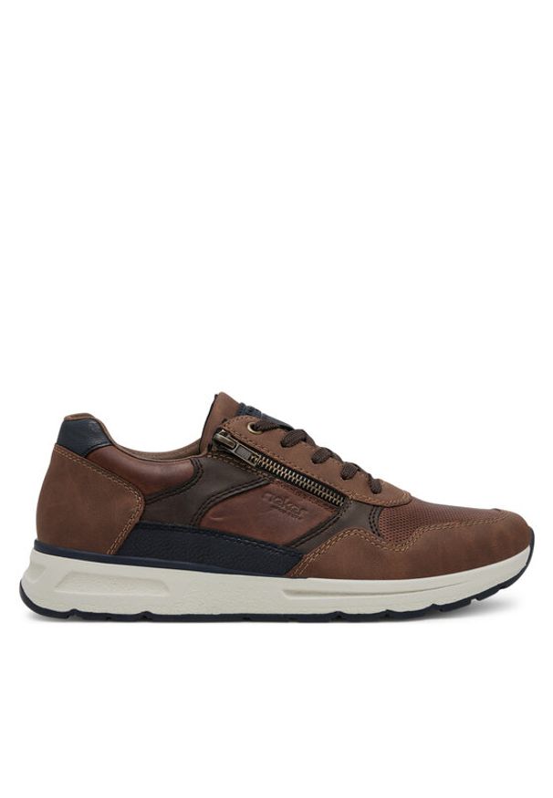 Rieker Sneakersy B0701-24 Brązowy. Kolor: brązowy. Materiał: skóra