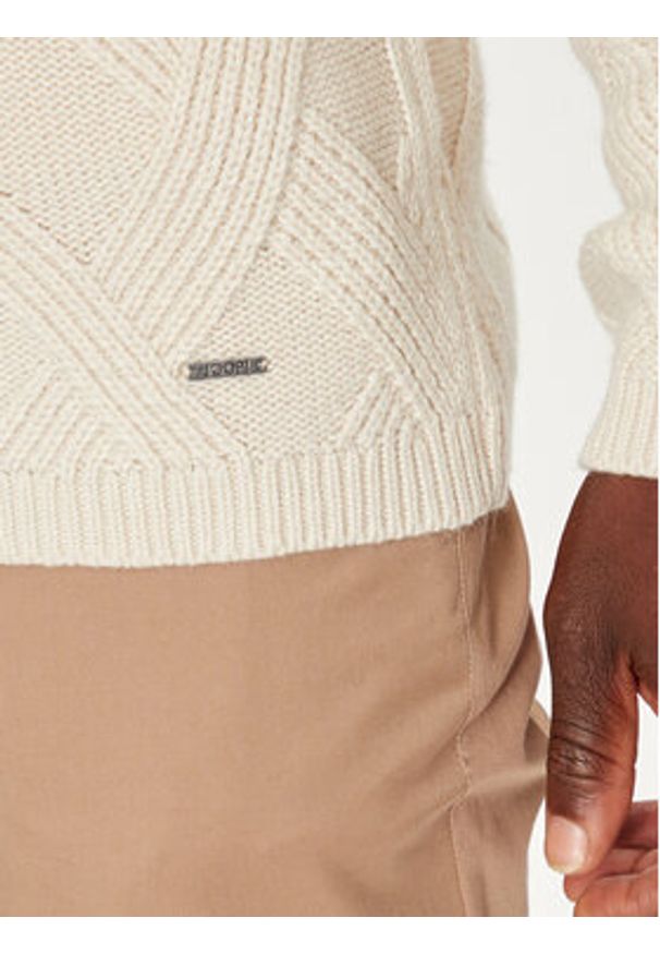 JOOP! Sweter 17 JK-28Diamondo 30043058 Écru Modern Fit. Materiał: syntetyk