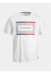 Jack & Jones - Jack&Jones T-Shirt Cyrus 12247810 Biały Standard Fit. Kolor: biały. Materiał: bawełna