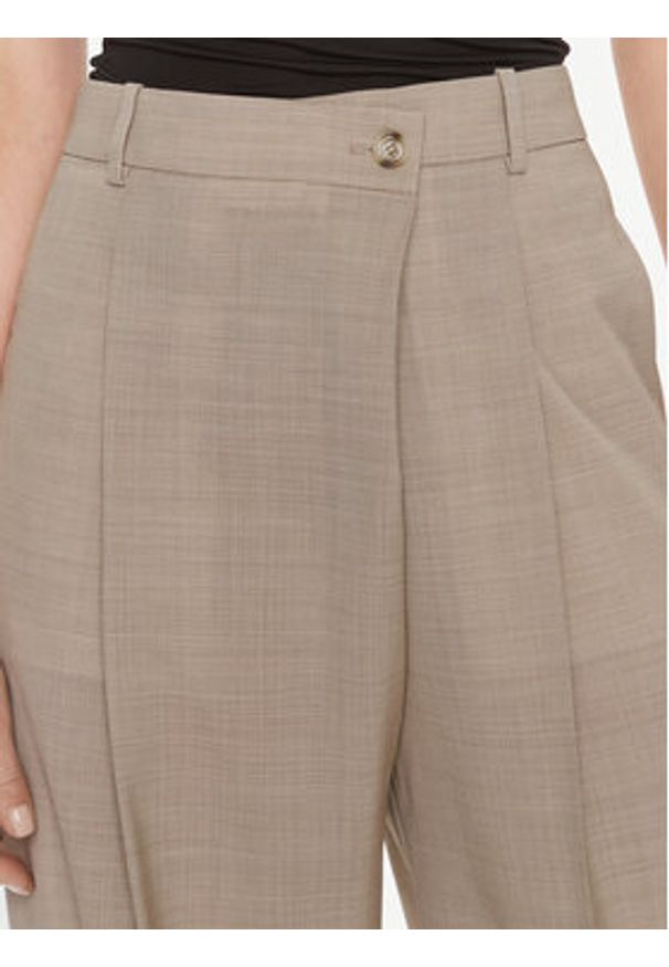 BOSS - Boss Spodnie materiałowe Tenly 50505608 Beżowy Straight Fit. Kolor: beżowy. Materiał: wełna