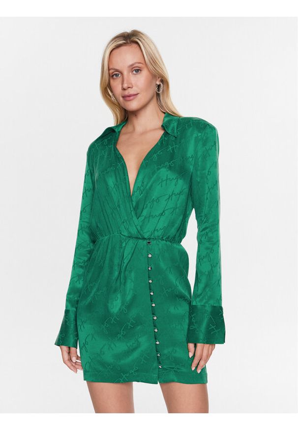 Hugo Sukienka koktajlowa 50486307 Zielony Regular Fit. Kolor: zielony. Styl: wizytowy