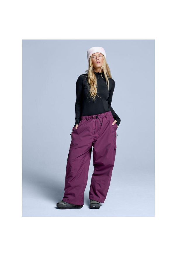 POEDERBAAS - Spodnie narciarskie - Unisex - Luźny krój - Park - Bordeaux. Kolor: czerwony. Sezon: zima. Sport: narciarstwo
