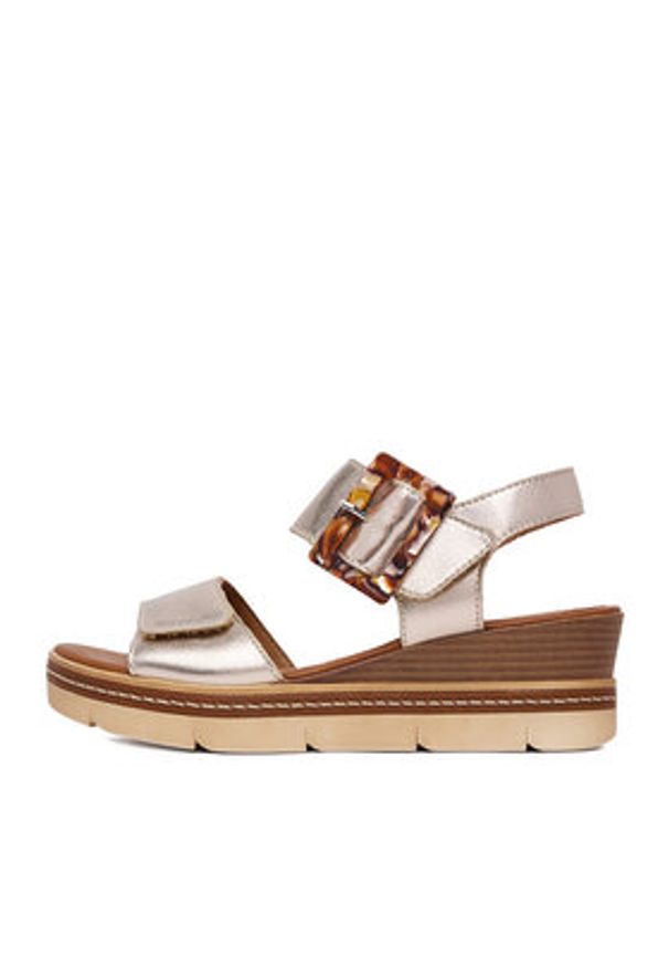 Remonte Sandały CEO-D2L53-90 Złoty. Kolor: złoty. Materiał: syntetyk, skóra