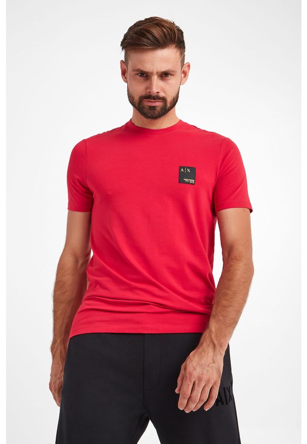 Armani Exchange - T-SHIRT ARMANI EXCHANGE. Długość rękawa: krótki rękaw. Długość: krótkie. Wzór: aplikacja, nadruk