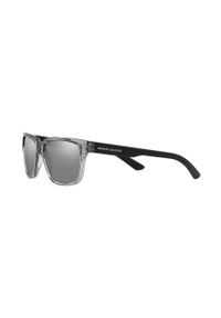 Armani Exchange okulary przeciwsłoneczne męskie kolor czarny. Kolor: szary
