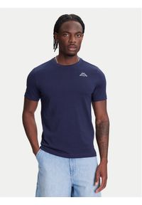 Kappa T-Shirt Logo Korpo Cafers 304J150 Fioletowy Slim Fit. Kolor: fioletowy. Materiał: bawełna