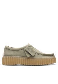 Clarks Półbuty Torhill Bee 26181190 Zielony. Kolor: zielony. Materiał: skóra, nubuk