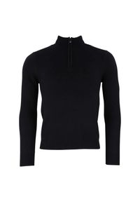 PEAK MOUNTAIN - Pól z pół-zamkiem i golfem Peak Mountain Charlito. Typ kołnierza: golf. Kolor: czarny. Sezon: zima. Styl: sportowy #1