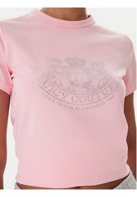 Juicy Couture T-Shirt JCGTK225015 Różowy Slim Fit. Kolor: różowy. Materiał: bawełna #5