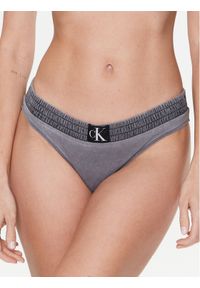 Calvin Klein Swimwear Dół od bikini KW0KW01990 Szary. Kolor: szary. Materiał: syntetyk