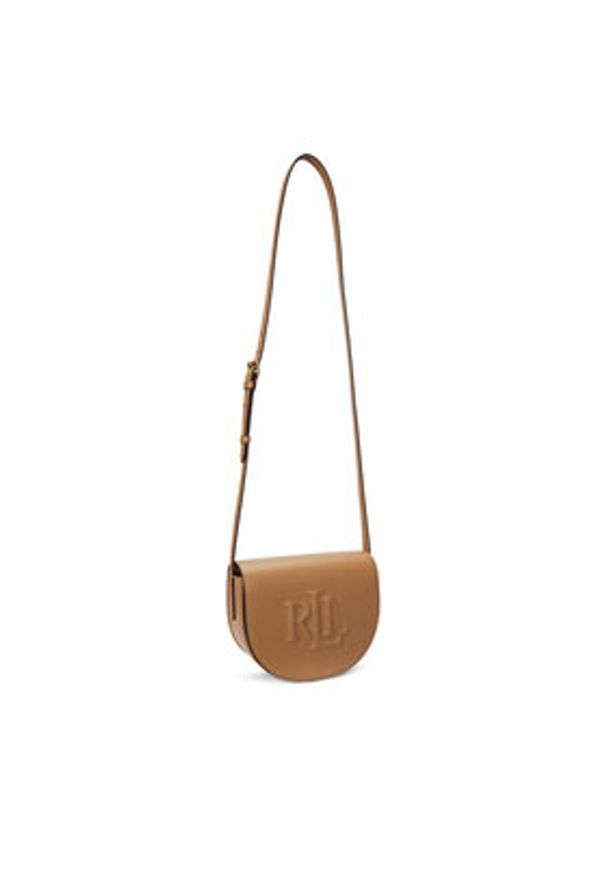 Lauren Ralph Lauren - LAUREN RALPH LAUREN Torebka Witley Leather Medium Embossed Logo Crossbody Bag 431950130008 Brązowy. Kolor: brązowy. Materiał: skórzane
