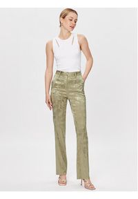 Guess Spodnie materiałowe Holly W3GB20 WEJZ0 Zielony Regular Fit. Kolor: zielony. Materiał: materiał, wiskoza #5