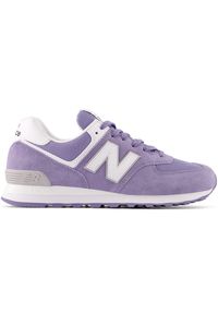 Buty unisex New Balance U574RWE – fioletowe. Okazja: na co dzień. Kolor: fioletowy. Materiał: zamsz, materiał, guma, skóra, syntetyk. Szerokość cholewki: normalna. Model: New Balance 574