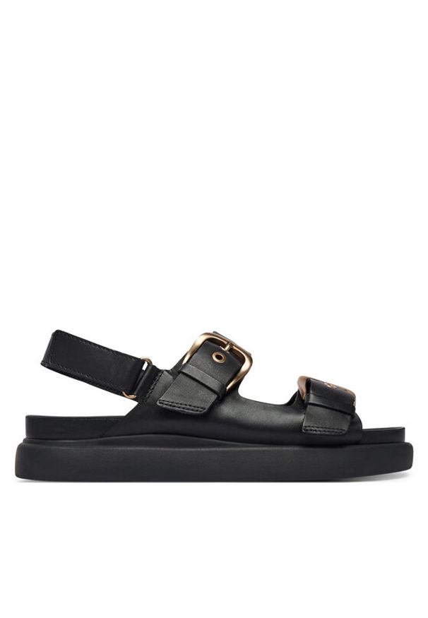 Clarks Sandały Aristella Bay 26185807 Czarny. Kolor: czarny. Materiał: skóra