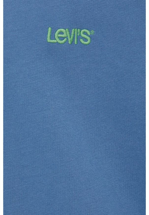 Levi's® - Levi's bluza bawełniana męska z kapturem gładka. Okazja: na spotkanie biznesowe. Typ kołnierza: kaptur. Kolor: niebieski. Materiał: bawełna. Wzór: gładki. Styl: biznesowy