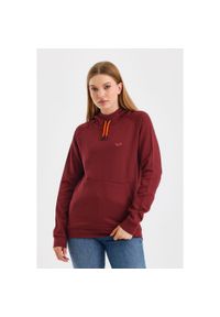 WOOLONA - Scout - bluza termiczna z kapturem 100% wełna merino (260 g/m²). Typ kołnierza: kaptur. Kolor: fioletowy. Materiał: wełna. Sport: turystyka piesza