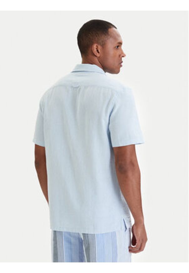 Tommy Jeans Koszula DM0DM23058 Błękitny Regular Fit. Kolor: niebieski. Materiał: bawełna