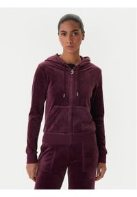 Juicy Couture Bluza Robertson JCAP176 Bordowy Slim Fit. Kolor: czerwony. Materiał: syntetyk #1