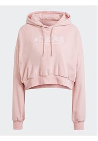 Adidas - adidas Bluza IR8368 Różowy Oversize. Kolor: różowy. Materiał: syntetyk