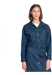 Lee - LEE SEASONAL RIDER JACKET KURTKA JEANSOWA DAMSKA DARK WILMA L54HDJGR 112112779. Materiał: jeans