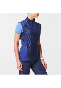 Kamizelka do biegania KIPRUN LIGHT damska. Kolor: niebieski. Materiał: poliester, materiał. Długość rękawa: bez rękawów, krótki rękaw. Sport: bieganie, fitness #1