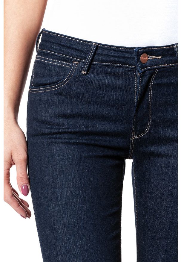 Wrangler - WRANGLER HIGH SKINNY COSY TOUCH W27HRL21N 112128115. Stan: podwyższony. Wzór: jednolity