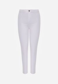 Renee - Białe Spodnie z Bawełny o Kroju Skinny Irivella. Okazja: na spotkanie biznesowe. Stan: podwyższony. Kolor: biały. Materiał: bawełna. Styl: biznesowy, elegancki #3