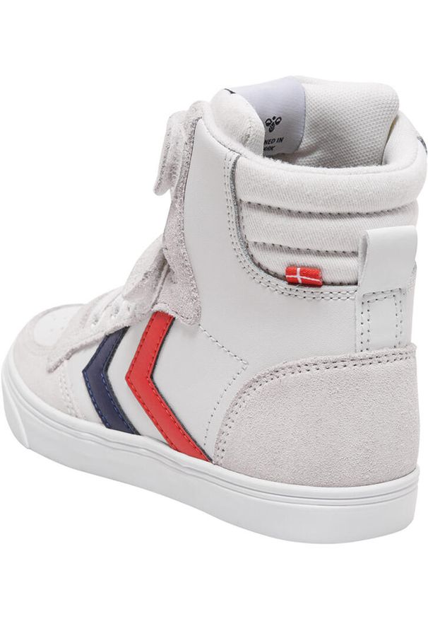 Buty sportowe dla dzieci Hummel slimmer stadil leather high. Kolor: biały