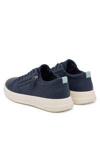 ecco - ECCO Sneakersy 22381354668 Granatowy. Kolor: niebieski. Materiał: skóra #6