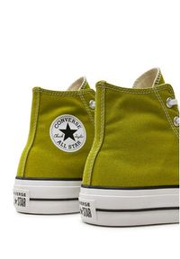 Converse Trampki Chuck Taylor All Star Lift Platform A08286C Zielony. Kolor: zielony. Materiał: materiał. Obcas: na platformie