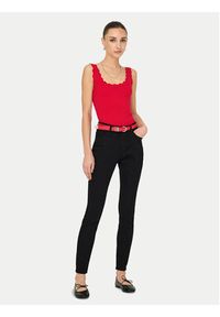 JDY Top Nanna 15290585 Czerwony Slim Fit. Kolor: czerwony. Materiał: wiskoza #2