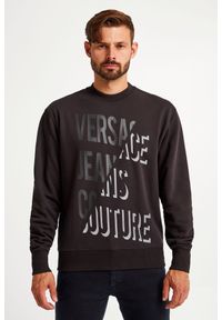 Versace Jeans Couture - BLUZA VERSACE JEANS COUTURE. Materiał: bawełna, tkanina, elastan. Długość rękawa: długi rękaw. Długość: długie. Wzór: napisy #4